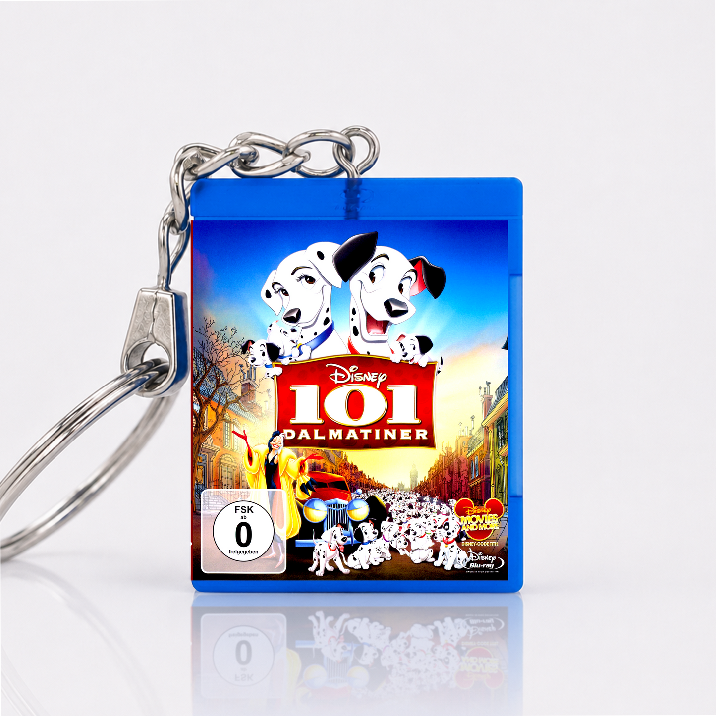 101 Dalmatiner - Film Miniatur Blu-Ray Hülle Schlüsselanhänger