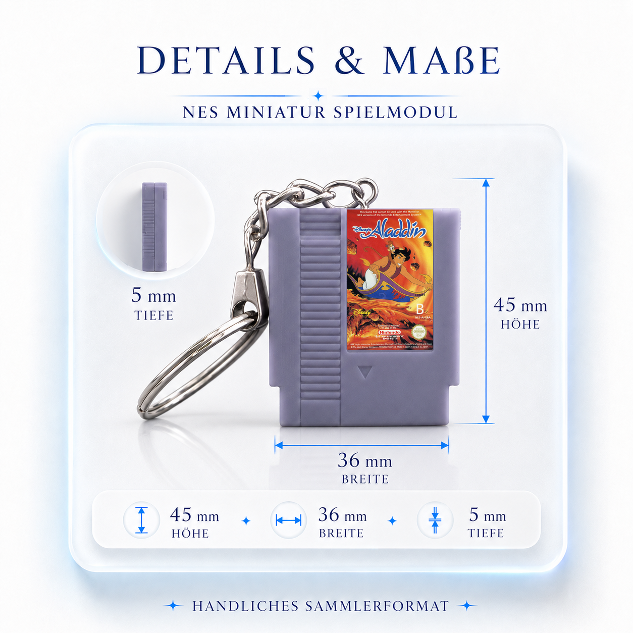 Aladdin – NES Miniatur Spielmodul Schlüsselanhänger