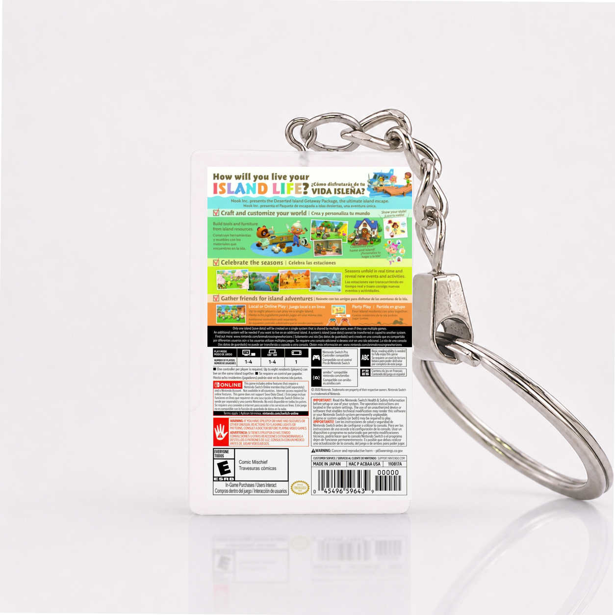 Animal Crossing: New Horizons - Switch Miniatur Spielhülle Schlüsselanhänger