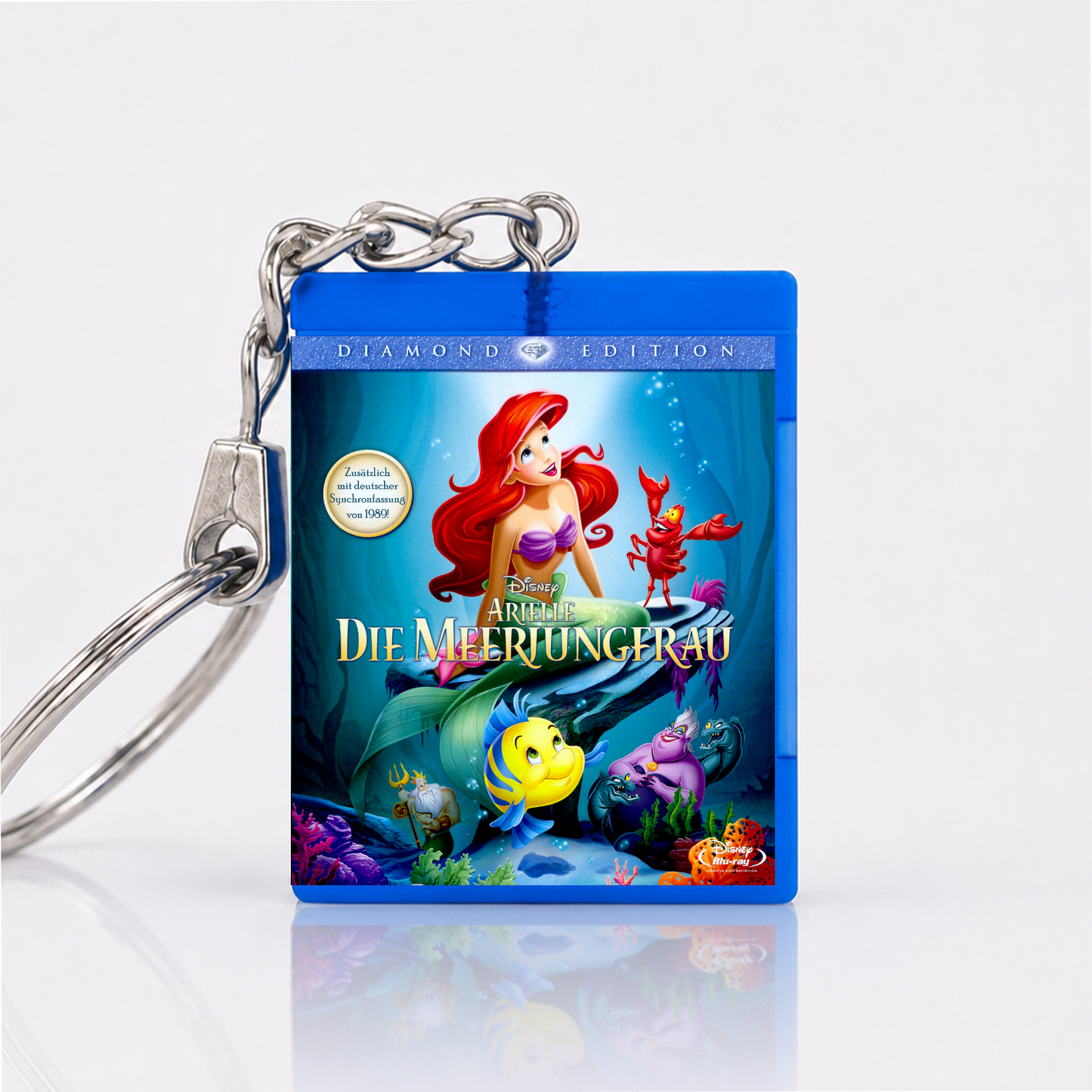 Arielle: Die Meerjungfrau - Film Miniatur Blu-Ray Hülle Schlüsselanhänger
