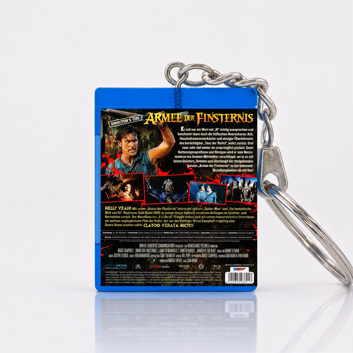 Armee der Finsternis. Director's Cut - Film Miniatur Blu-Ray Hülle Schlüsselanhänger