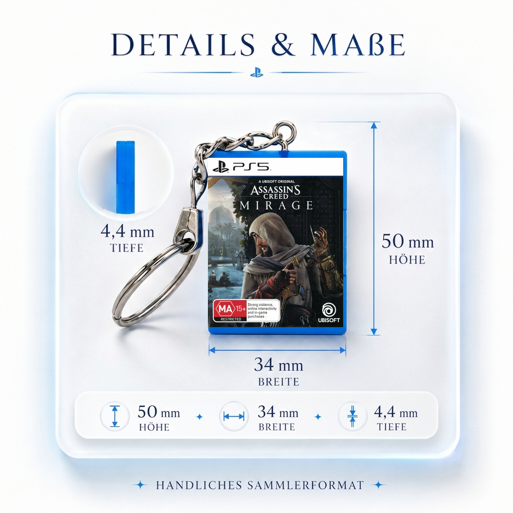 Assassin's Creed: Mirage - PS5 Miniatur Spielhülle Schlüsselanhänger