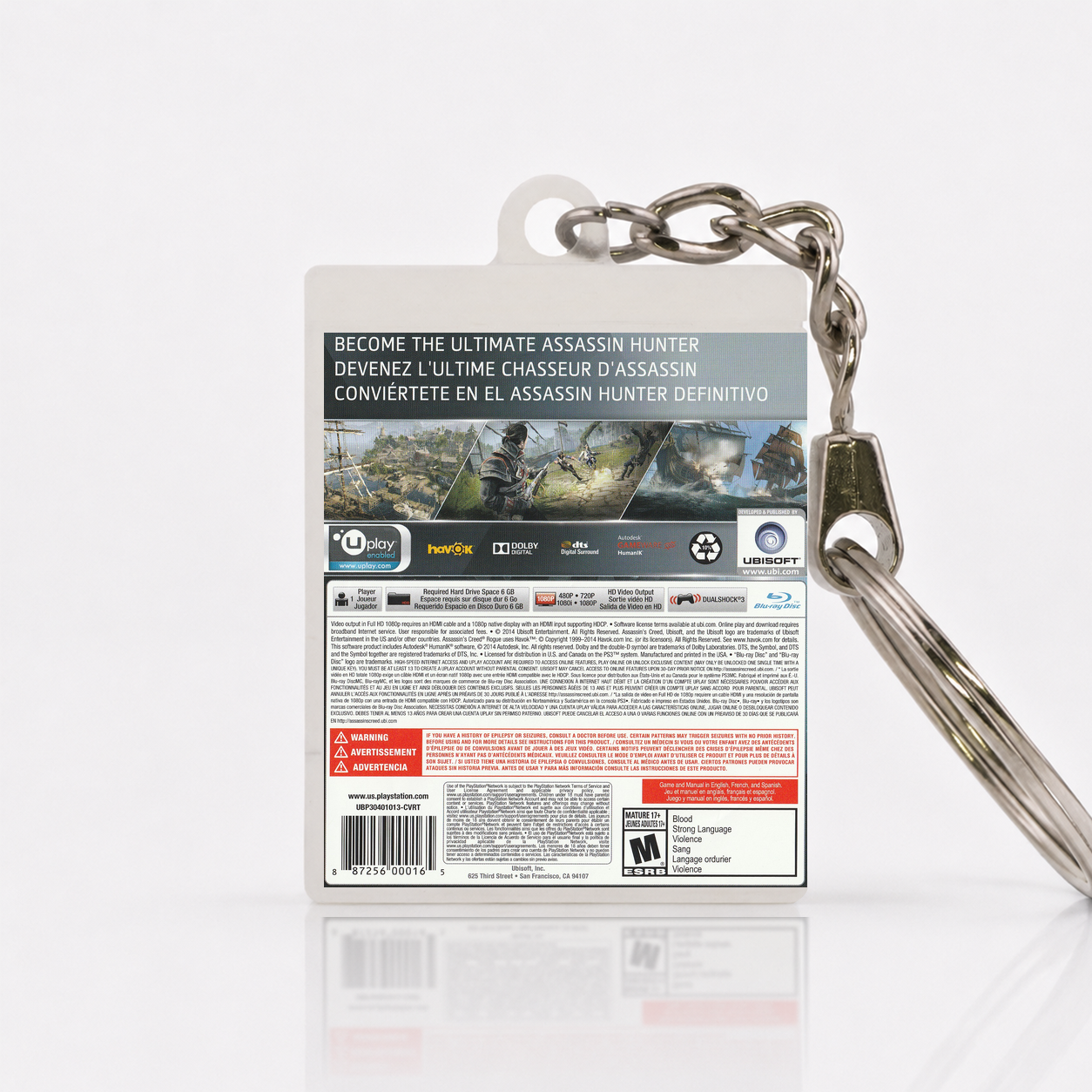 Assassin's Creed: Rogue - PS3 Miniatur Spielhülle Schlüsselanhänger