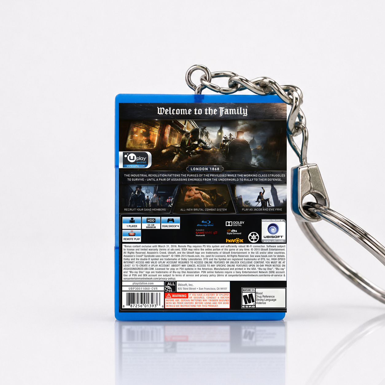 Assassin's Creed: Syndicate - PS4 Miniatur Spielhülle Schlüsselanhänger