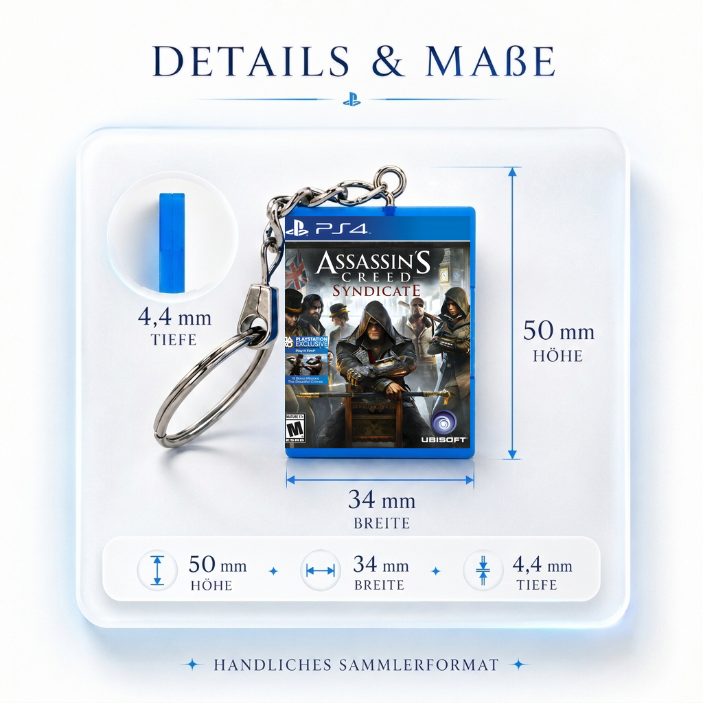 Assassin's Creed: Syndicate - PS4 Miniatur Spielhülle Schlüsselanhänger