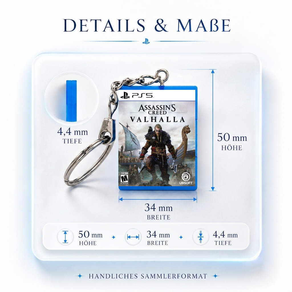 Assassin's Creed: Valhalla - PS5 Miniatur Spielhülle Schlüsselanhänger