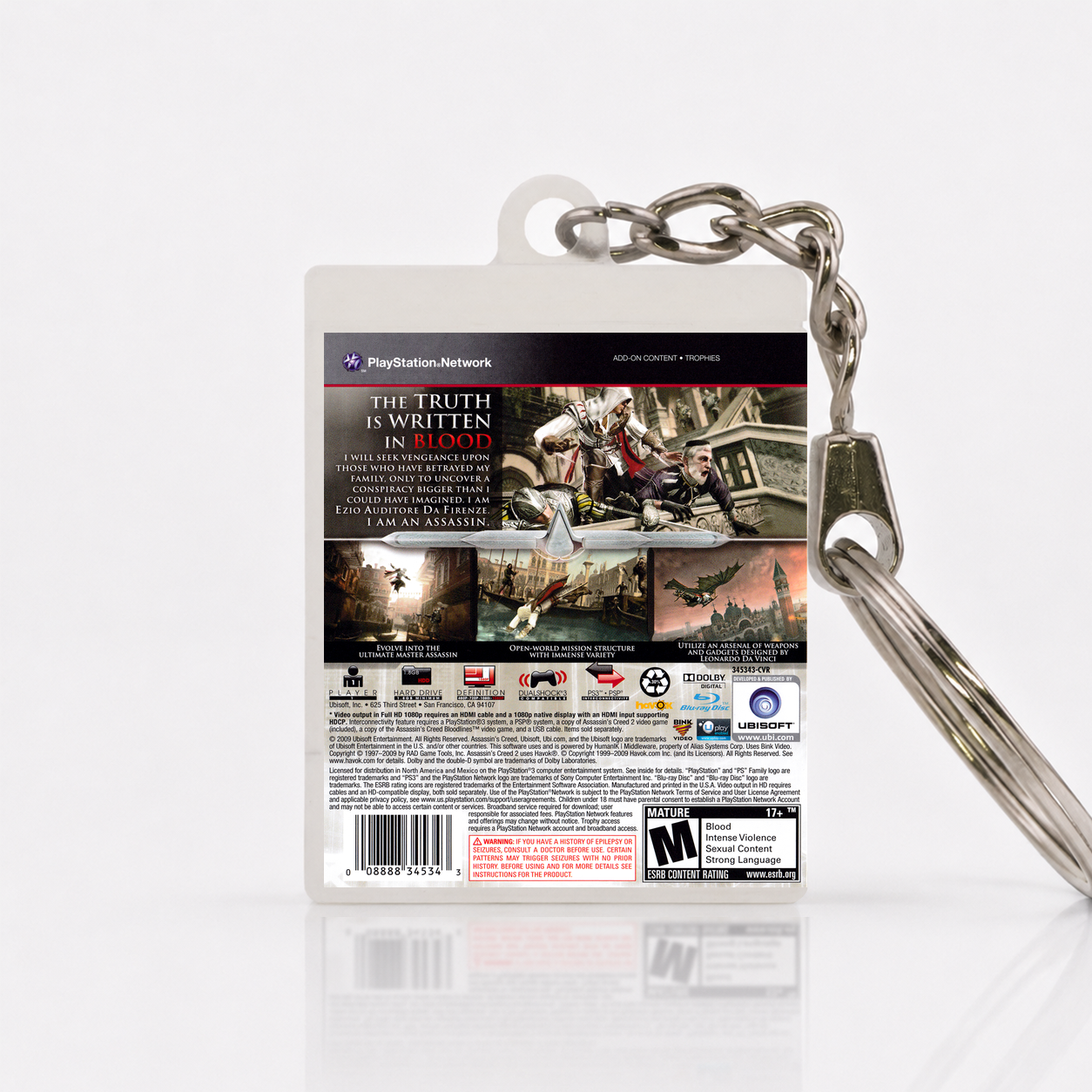 Assassin's Creed II - PS3 Miniatur Spielhülle Schlüsselanhänger