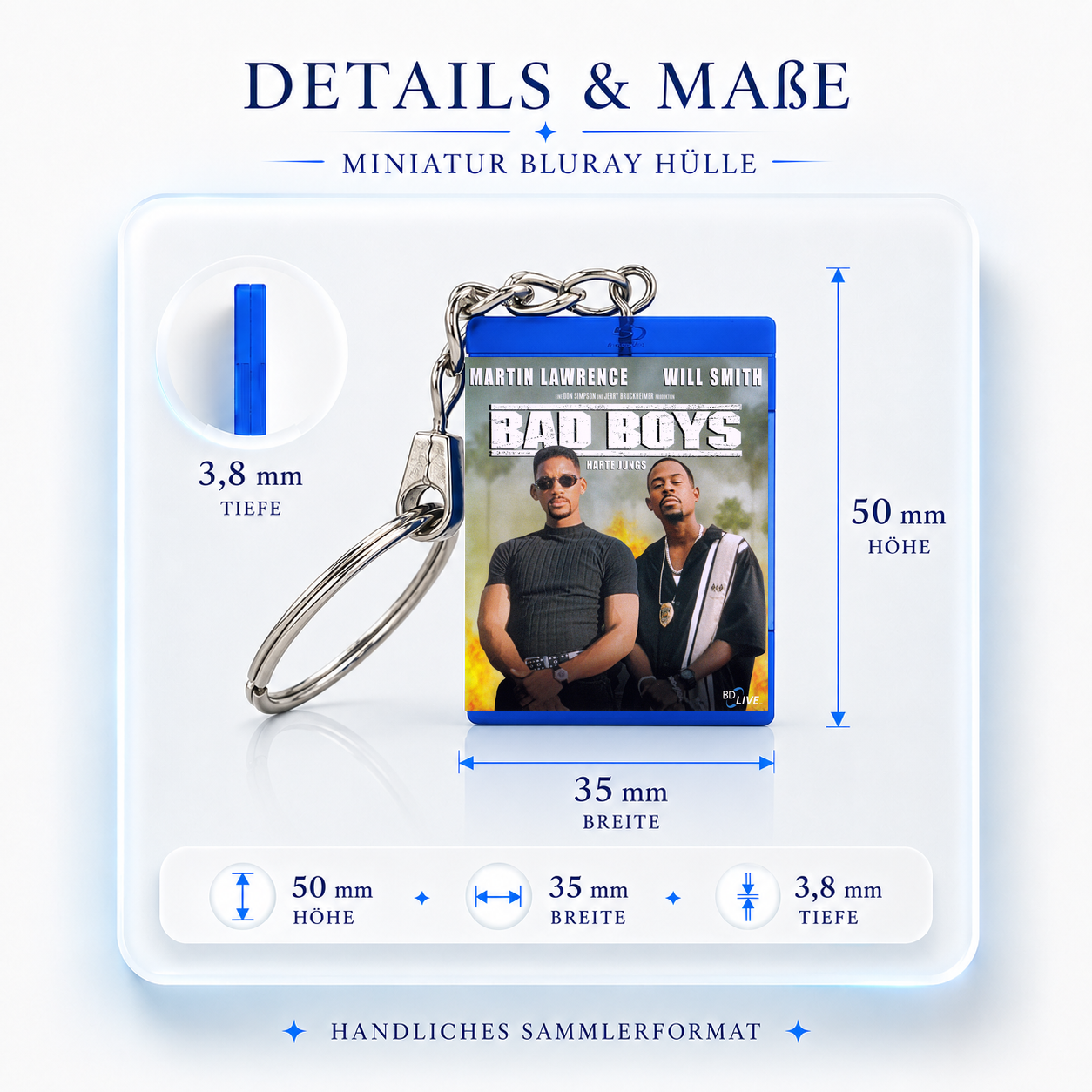Bad Boys - Film Miniatur Blu-Ray Hülle Schlüsselanhänger