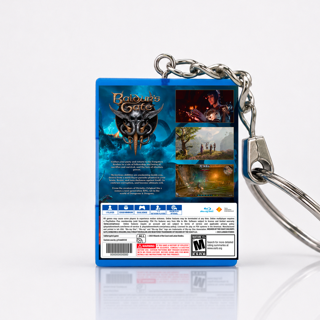Baldur's Gate III - PS5 Miniatur Spielhülle Schlüsselanhänger