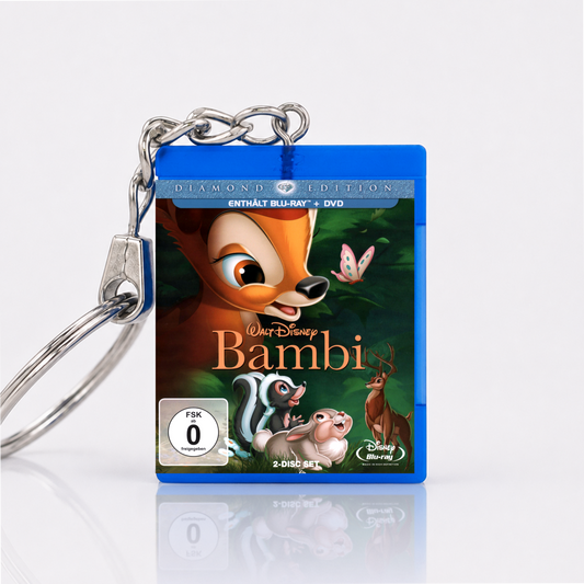 Bambi - Film Miniatur Blu-Ray Hülle Schlüsselanhänger