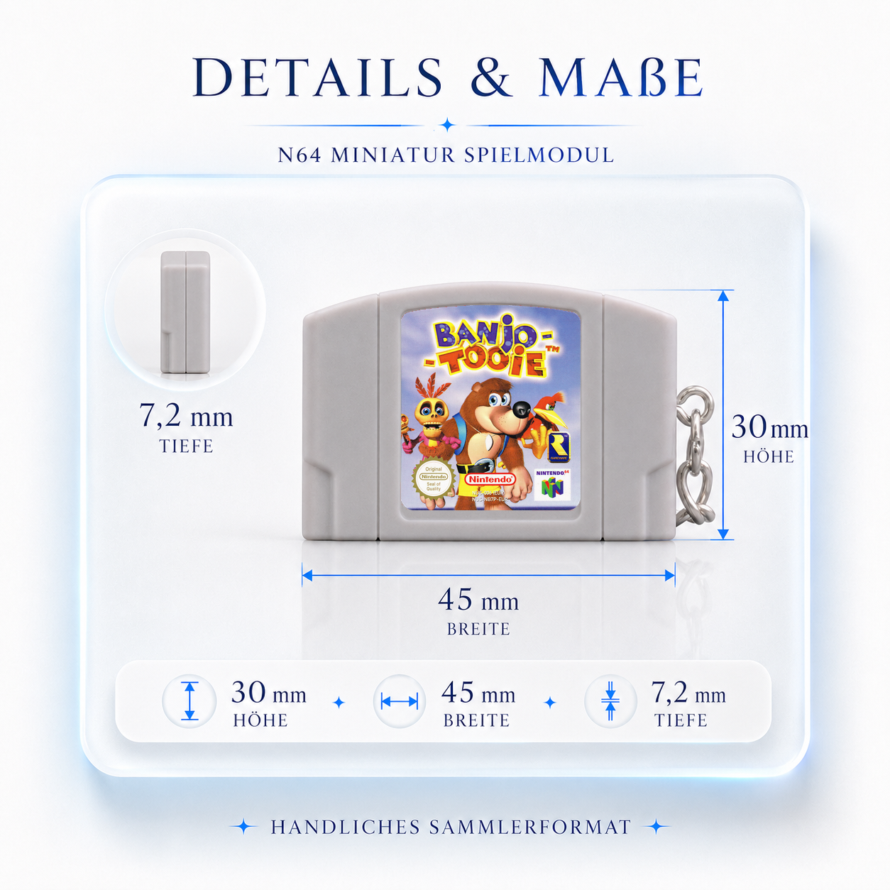 Banjo Tooie - N64 Miniatur Spielmodul Schlüsselanhänger