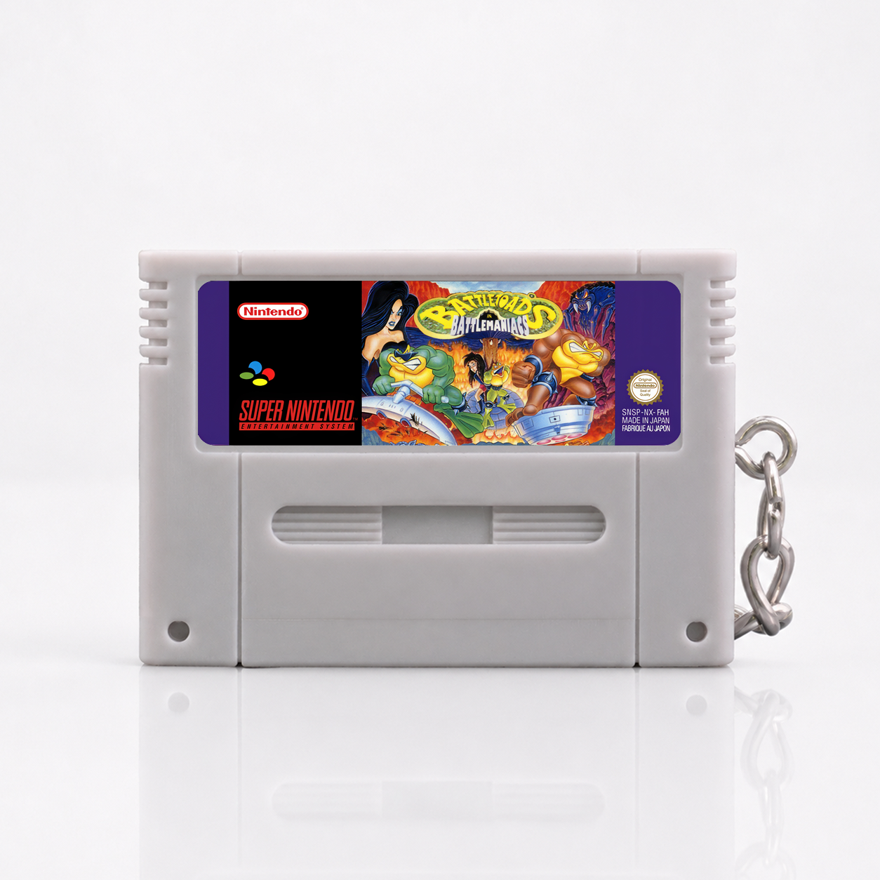 Battletoads In Battlemaniacs - SNES Miniatur Spielmodul Schlüsselanhänger