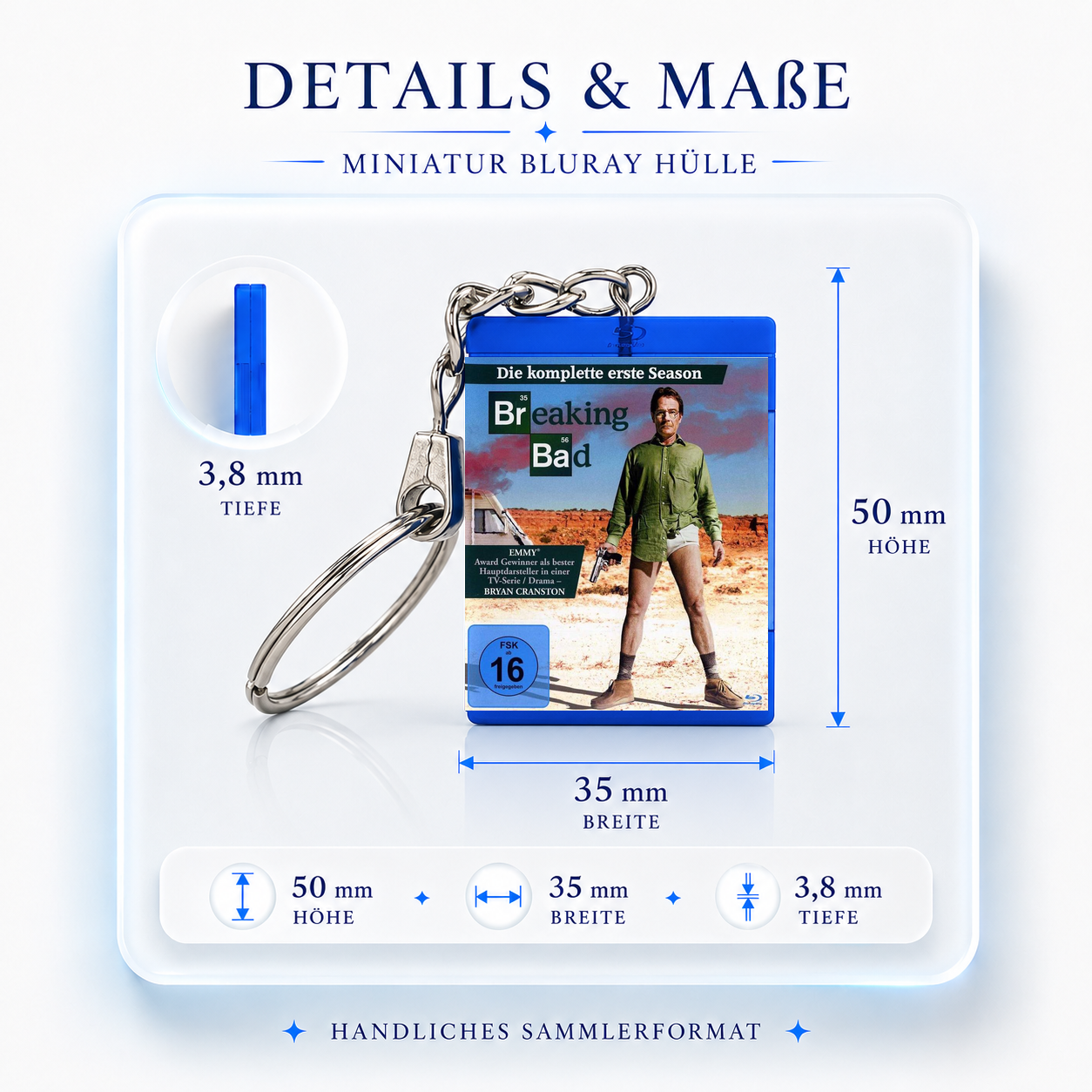 Breaking Bad - Serien Miniatur Blu-Ray Hülle Schlüsselanhänger