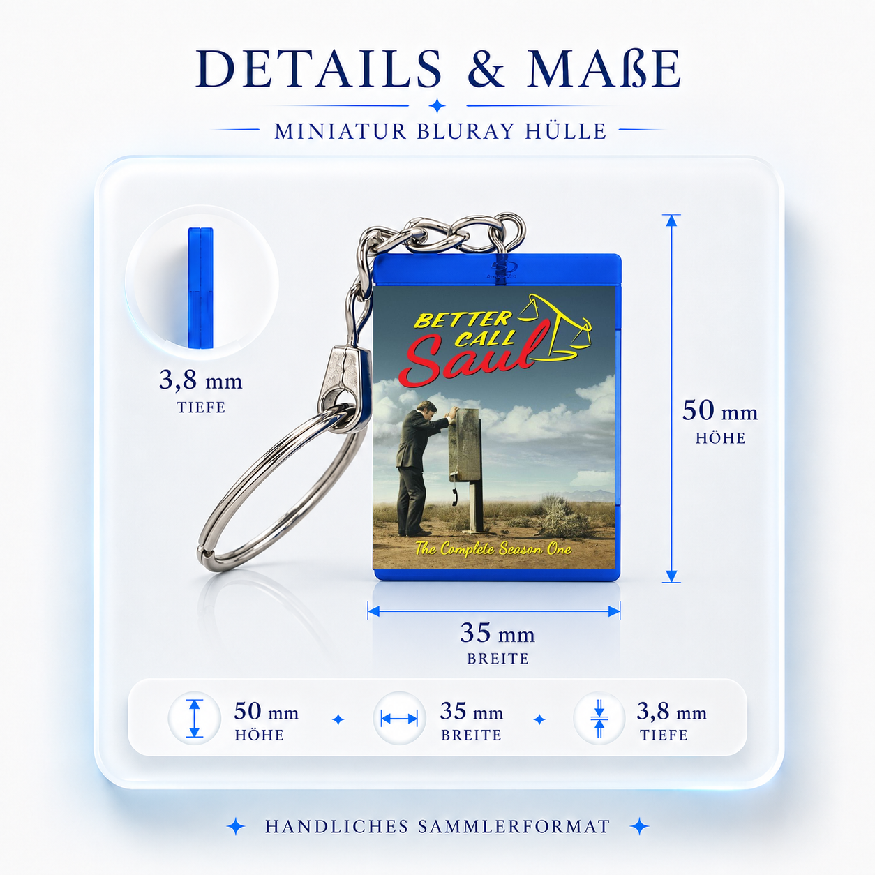 Better Call Saul - Serien Miniatur Blu-Ray Hülle Schlüsselanhänger