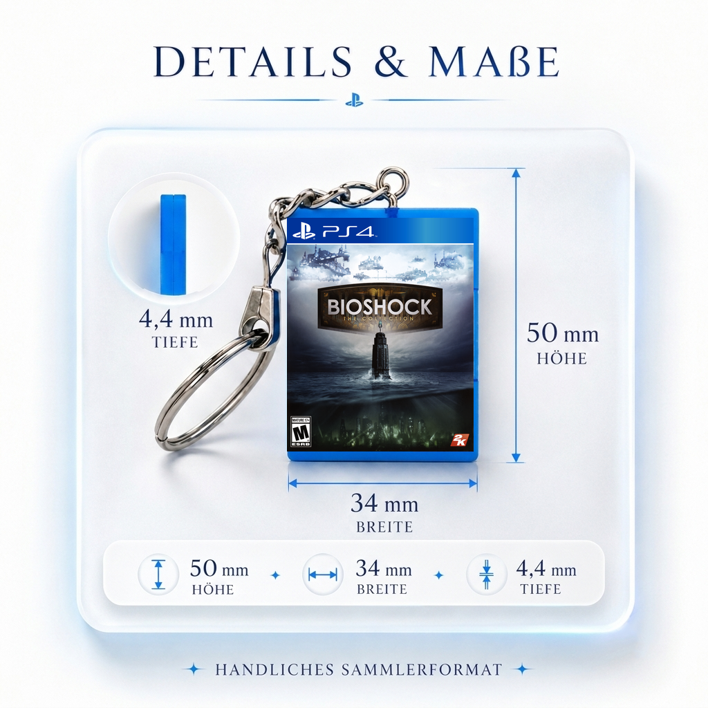 BioShock: The Collection - PS4 Miniatur Spielhülle Schlüsselanhänger