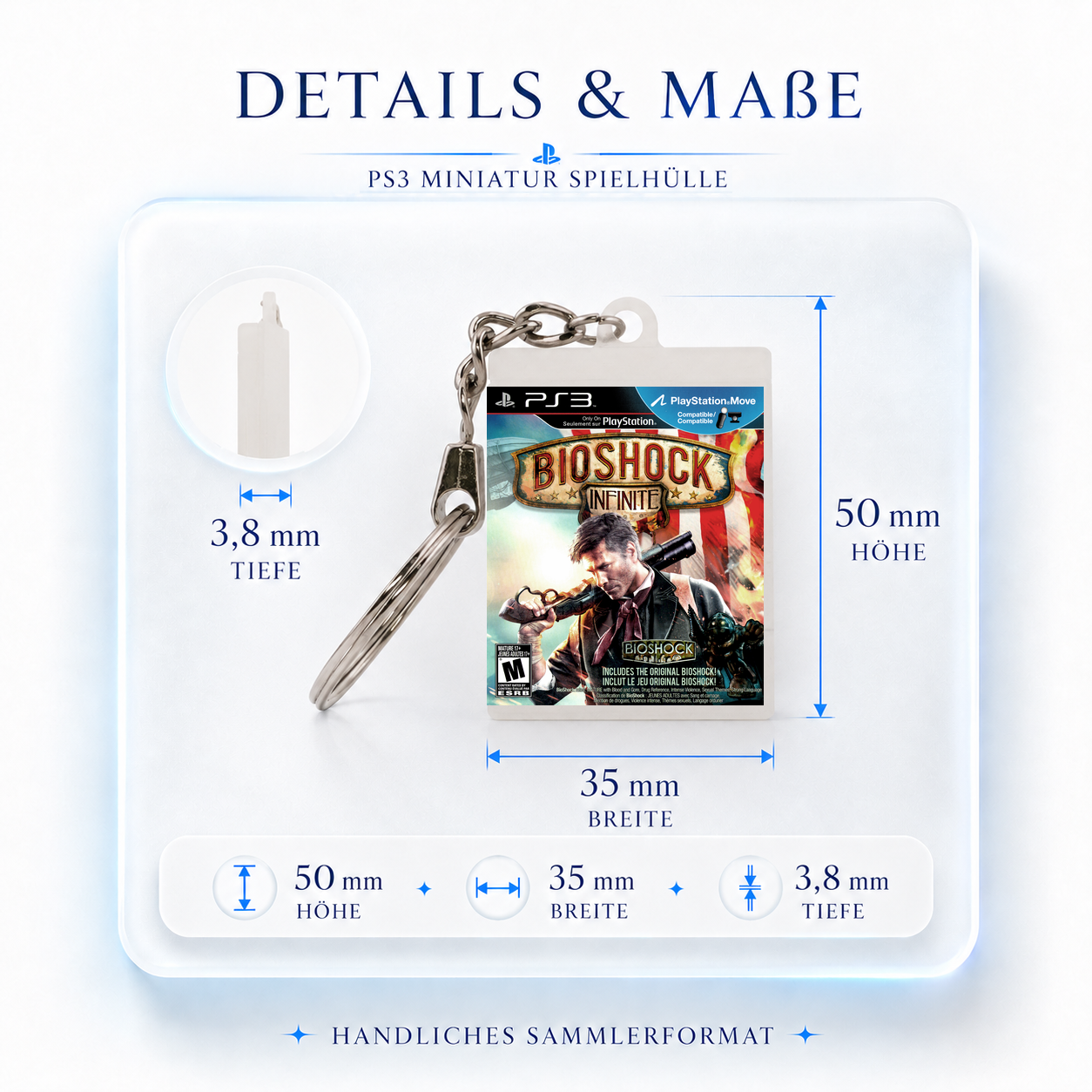 BioShock: Infinite - PS3 Miniatur Spielhülle Schlüsselanhänger