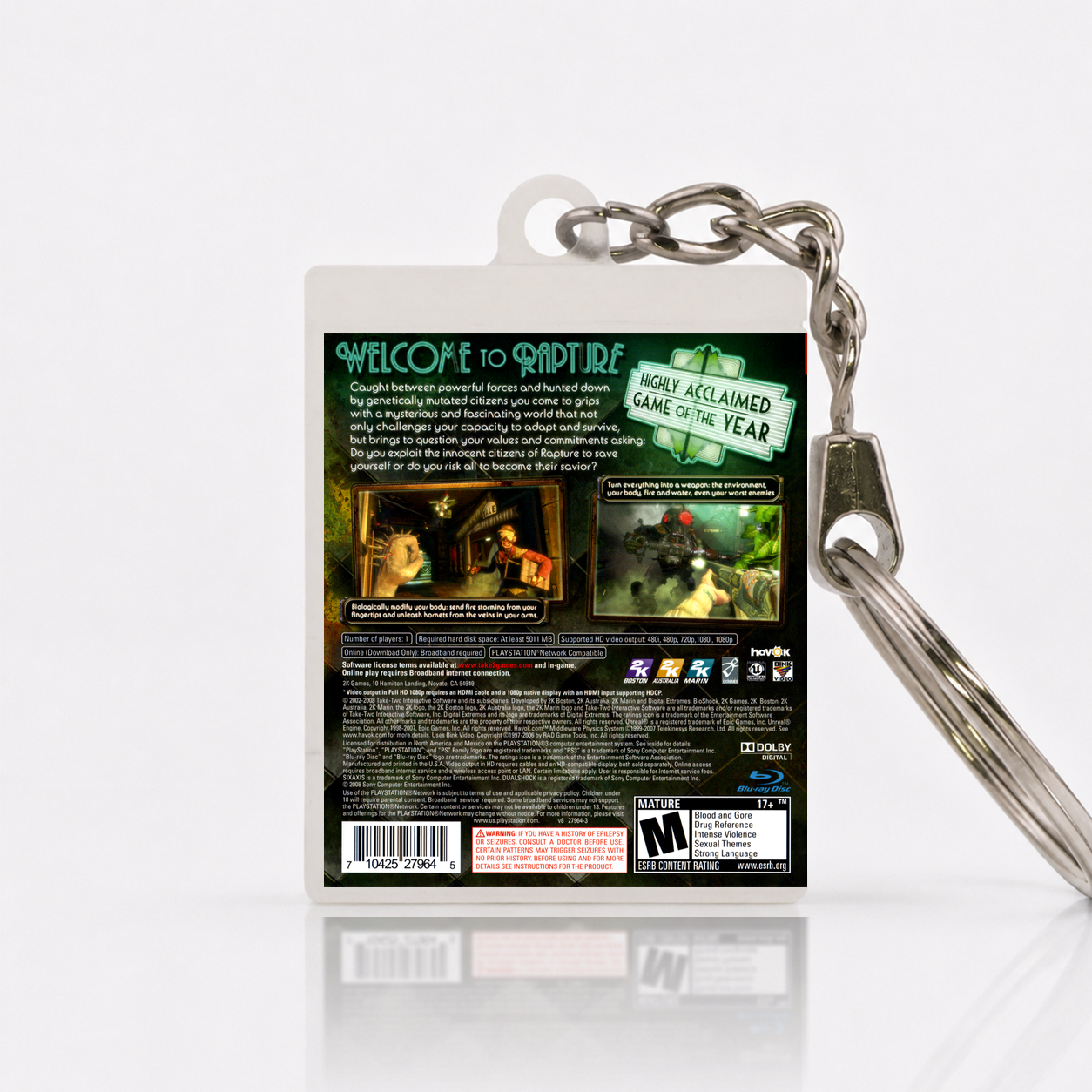 BioShock - PS3 Miniatur Spielhülle Schlüsselanhänger