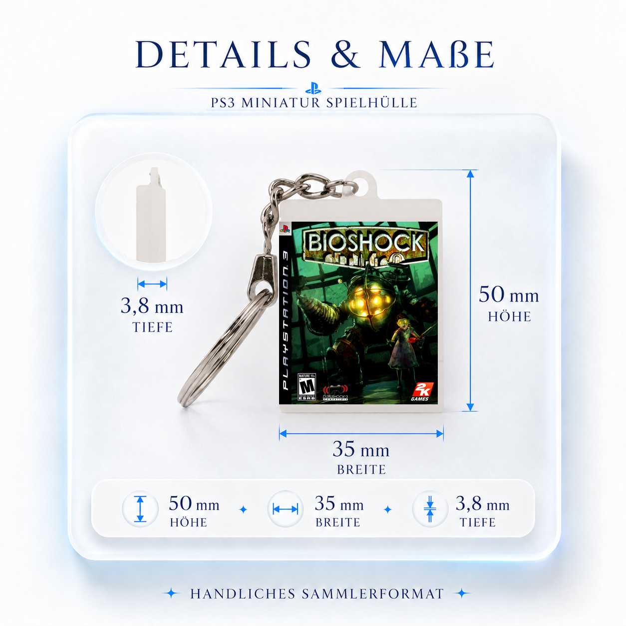BioShock - PS3 Miniatur Spielhülle Schlüsselanhänger