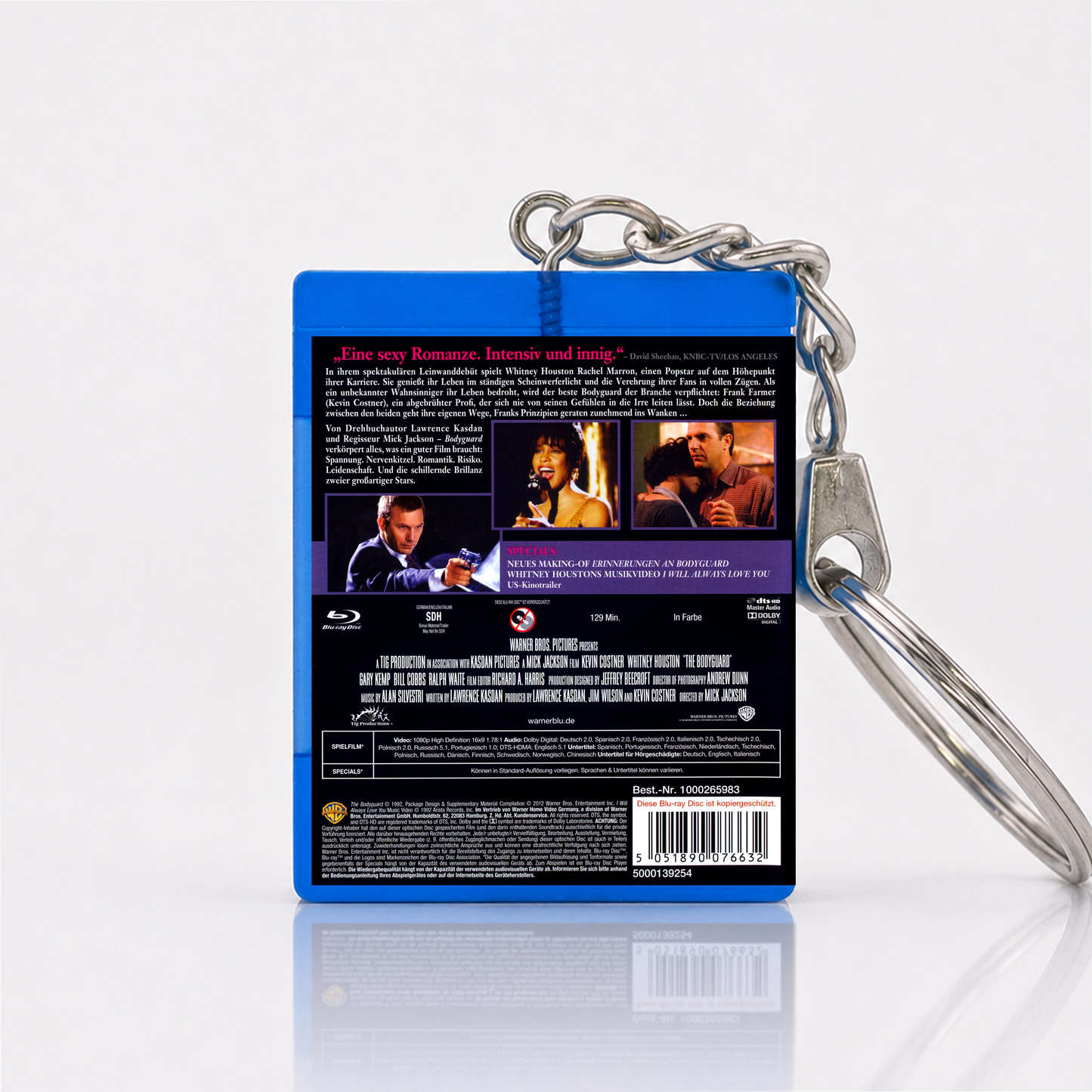 Bodyguard - Movie Miniature Blu-Ray Case Keychain