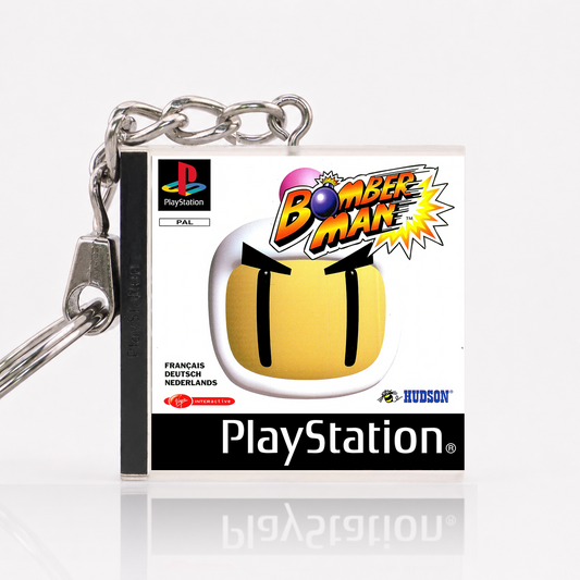 Bomberman - PS1 Miniatur Spielhülle Schlüsselanhänger