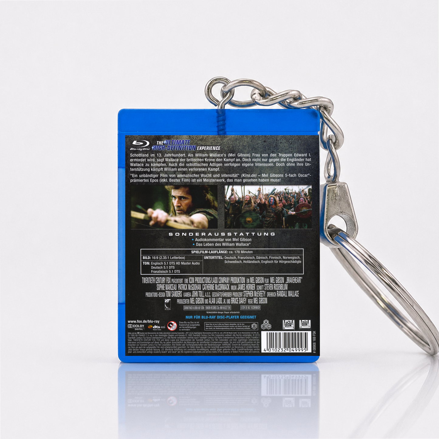 Braveheart - Movie Miniature Blu-Ray Case Keychain