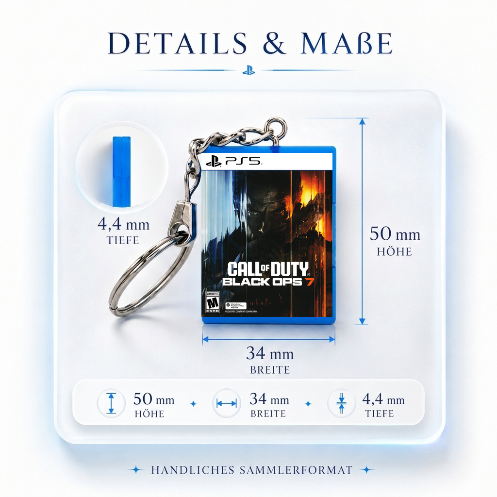 Call of Duty: Black Ops 7 - PS5 Miniatur Spielhülle Schlüsselanhänger