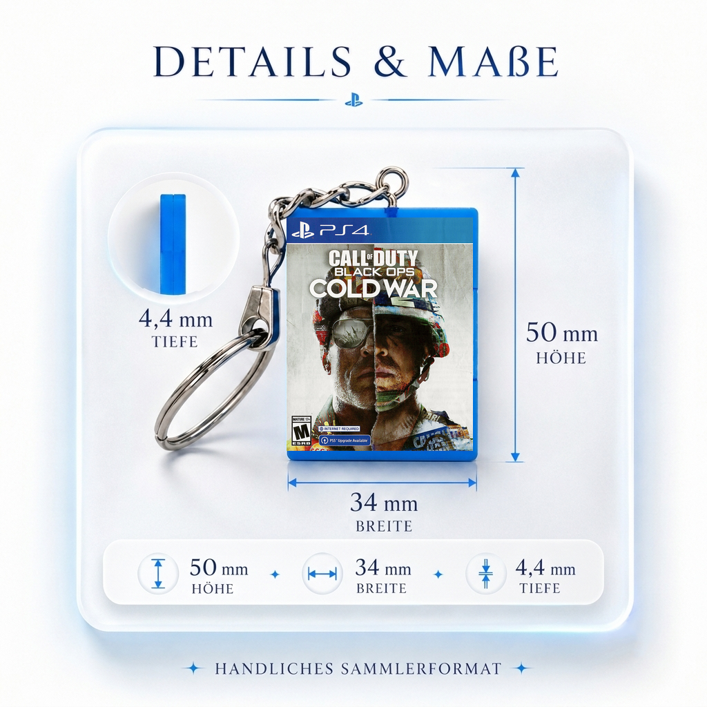 Call of Duty: Black Ops Cold War - PS4 Miniatur Spielhülle Schlüsselanhänger