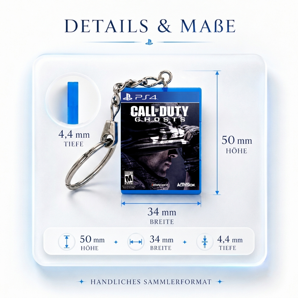 Call of Duty: Ghosts - PS4 Miniatur Spielhülle Schlüsselanhänger