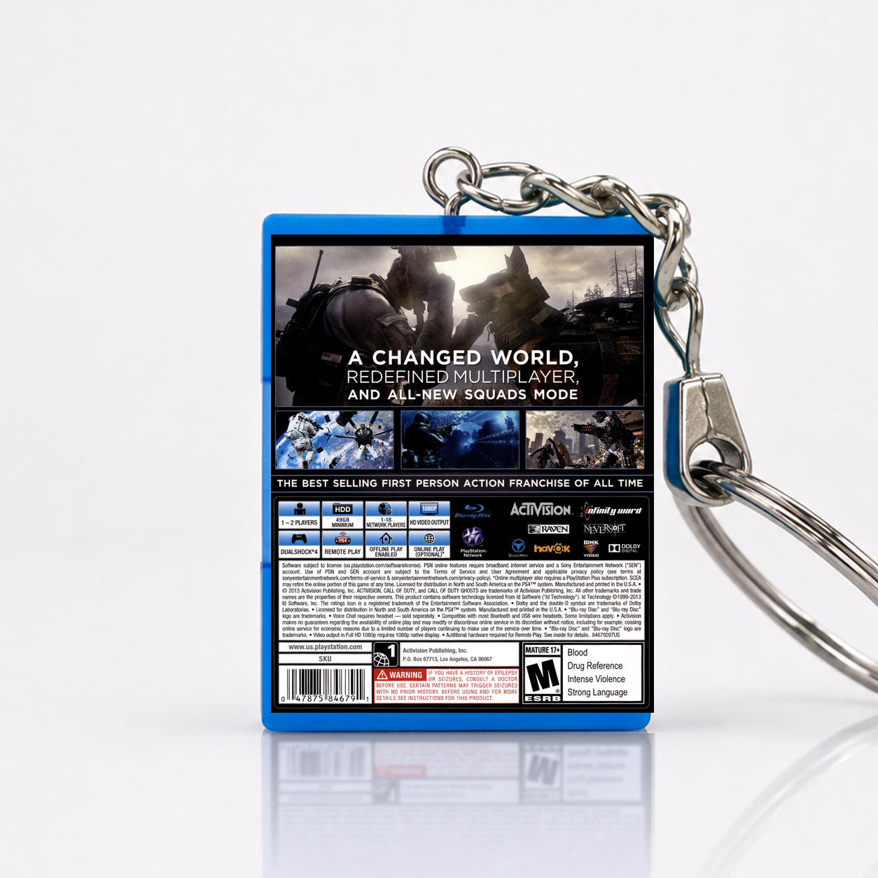 Call of Duty: Ghosts - PS4 Miniatur Spielhülle Schlüsselanhänger