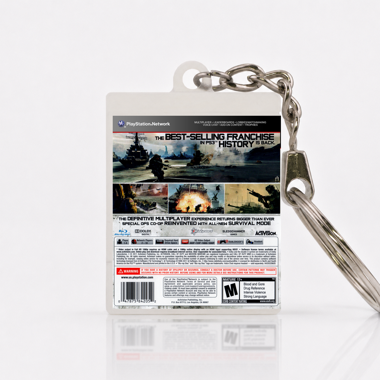 Call of Duty: Modern Warfare 3 - PS3 Miniatur Spielhülle Schlüsselanhänger