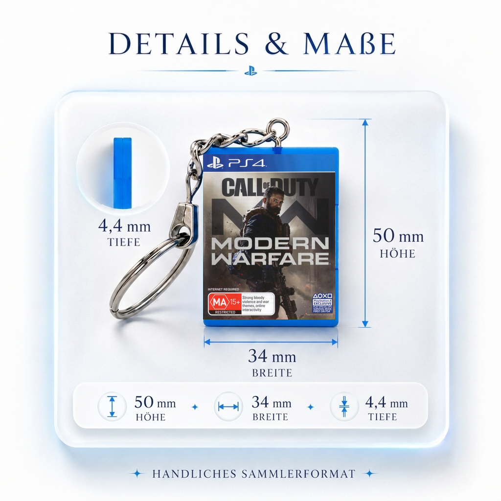 Call of Duty: Modern Warfare - PS4 Miniatur Spielhülle Schlüsselanhänger