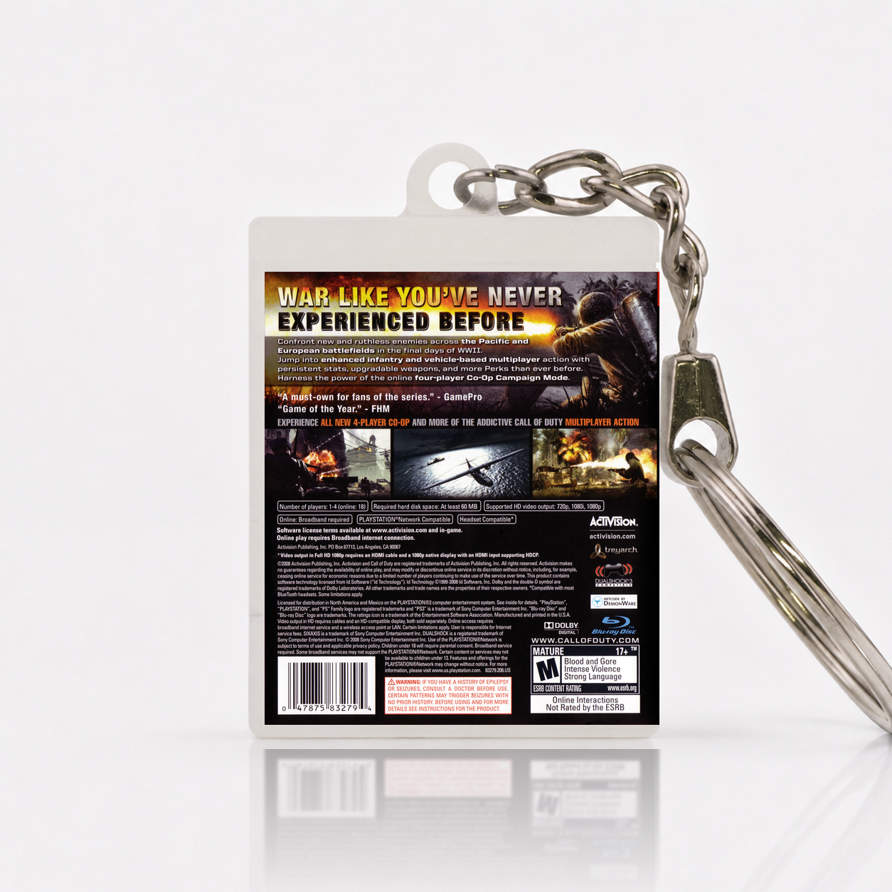 Call of Duty: World at War - PS3 Miniatur Spielhülle Schlüsselanhänger