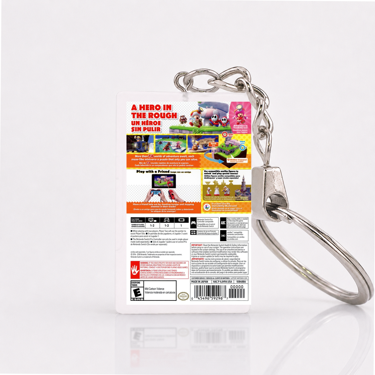 Captain Toad: Treasure Tracker - Switch Miniatur Spielhülle Schlüsselanhänger