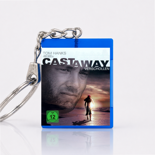 Cast Away: Verschollen - Film Miniatur Blu-Ray Hülle Schlüsselanhänger