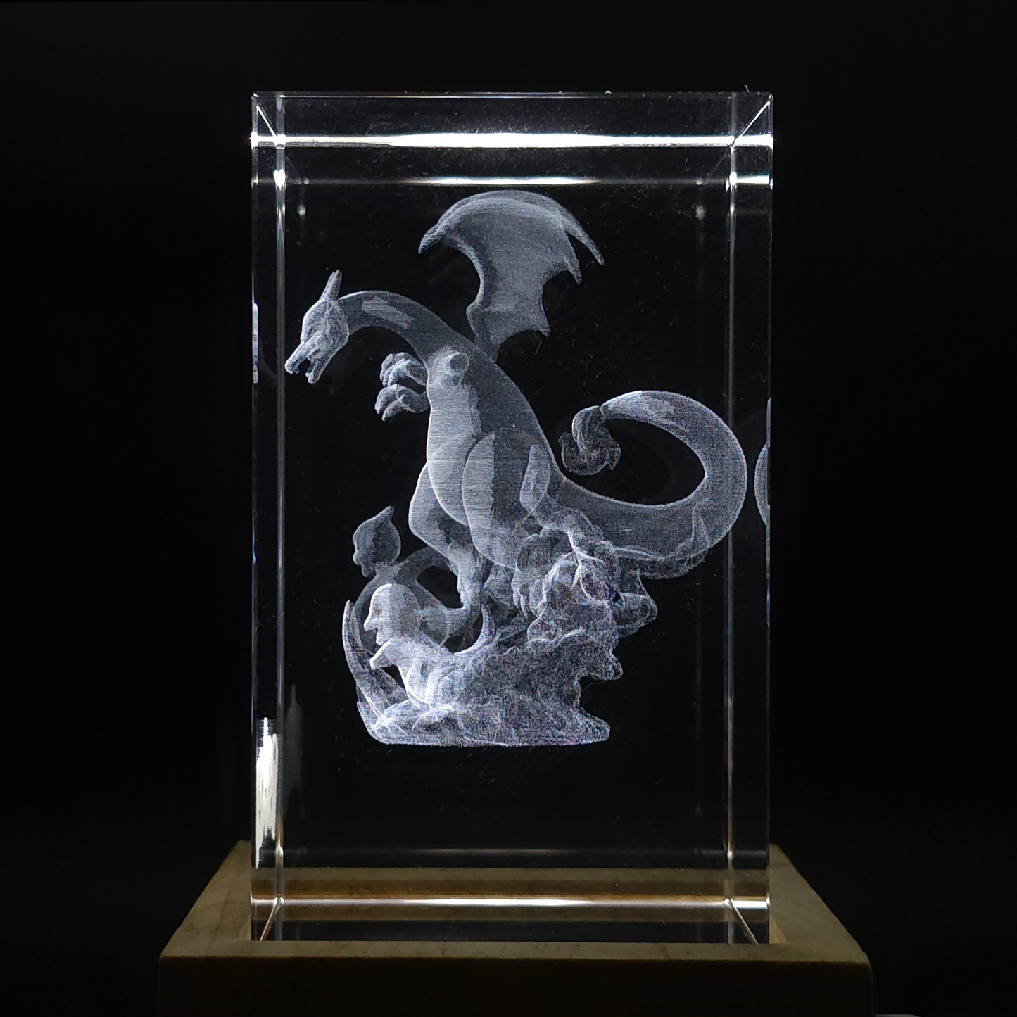 Charizard Evolution - Pokemon - 3D Kristall Lampe