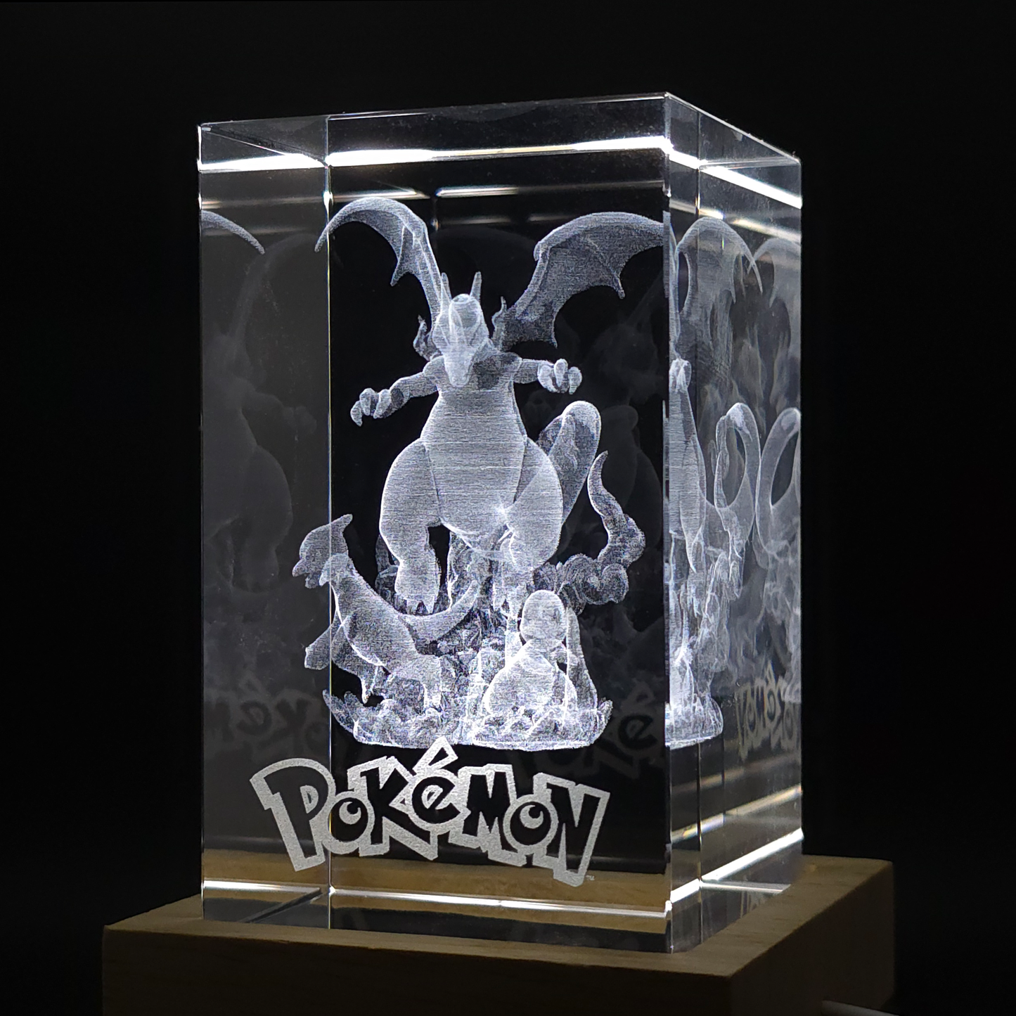 Charizard Evolution - Pokemon - 3D Kristall Lampe