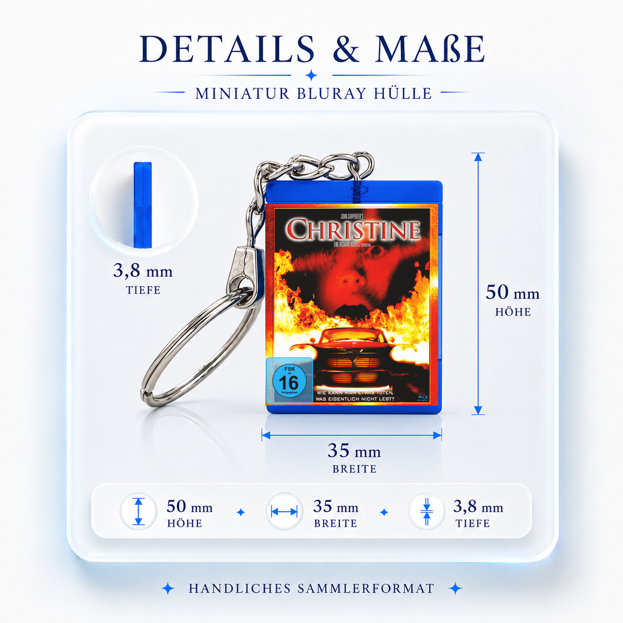 Christine - Movie Miniature Blu-Ray Case Keychain