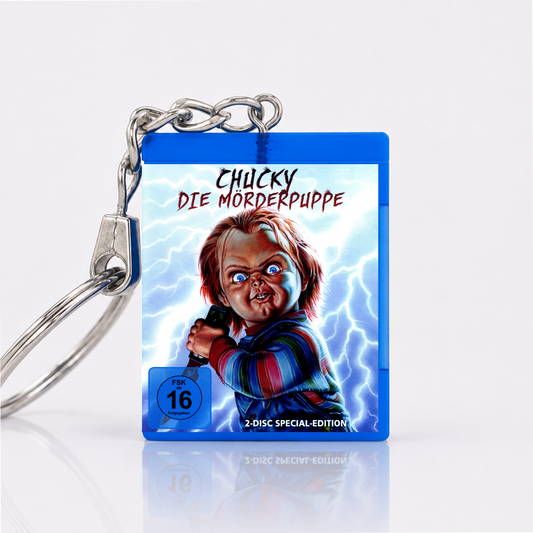 Chucky: Die Mörderpuppe - Film Miniatur Blu-Ray Hülle Schlüsselanhänger