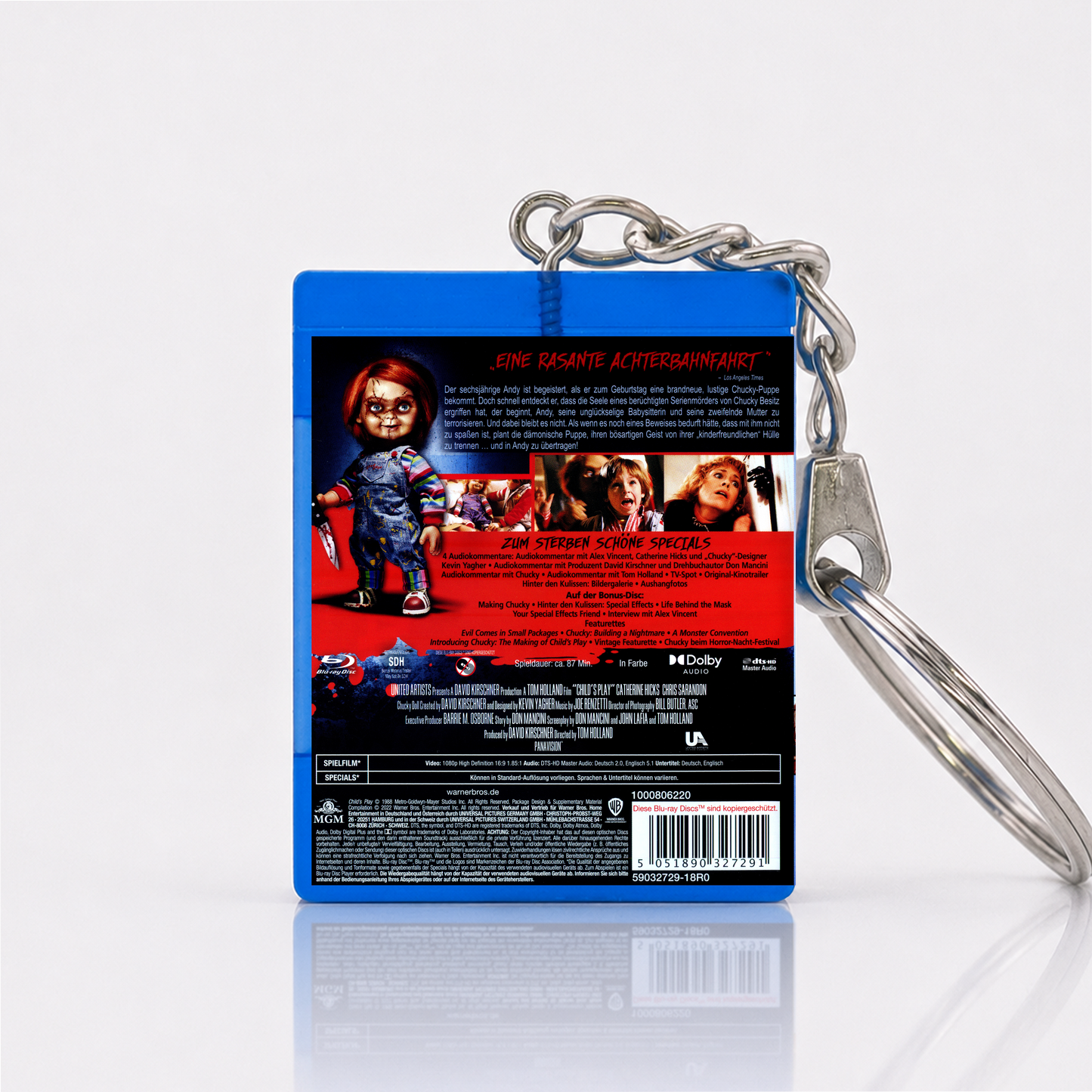 Chucky: Die Mörderpuppe - Film Miniatur Blu-Ray Hülle Schlüsselanhänger