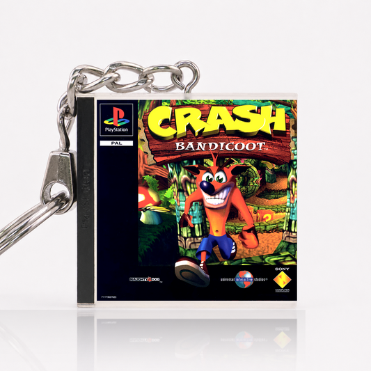 Crash Bandicoot - PS1 Miniatur Spielhülle Schlüsselanhänger