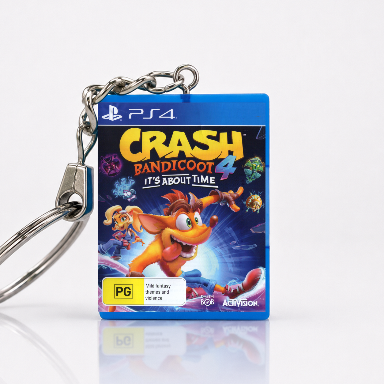 Crash Bandicoot 4: It's About Time - PS4 Miniatur Spielhülle Schlüsselanhänger