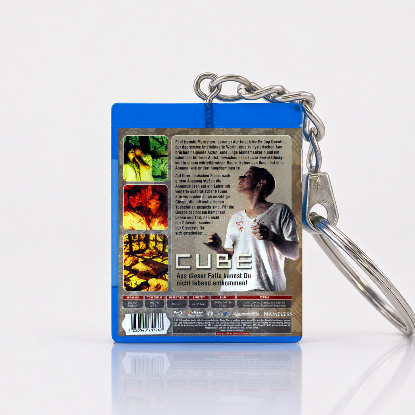 Cube - Film Miniatur Blu-Ray Hülle Schlüsselanhänger