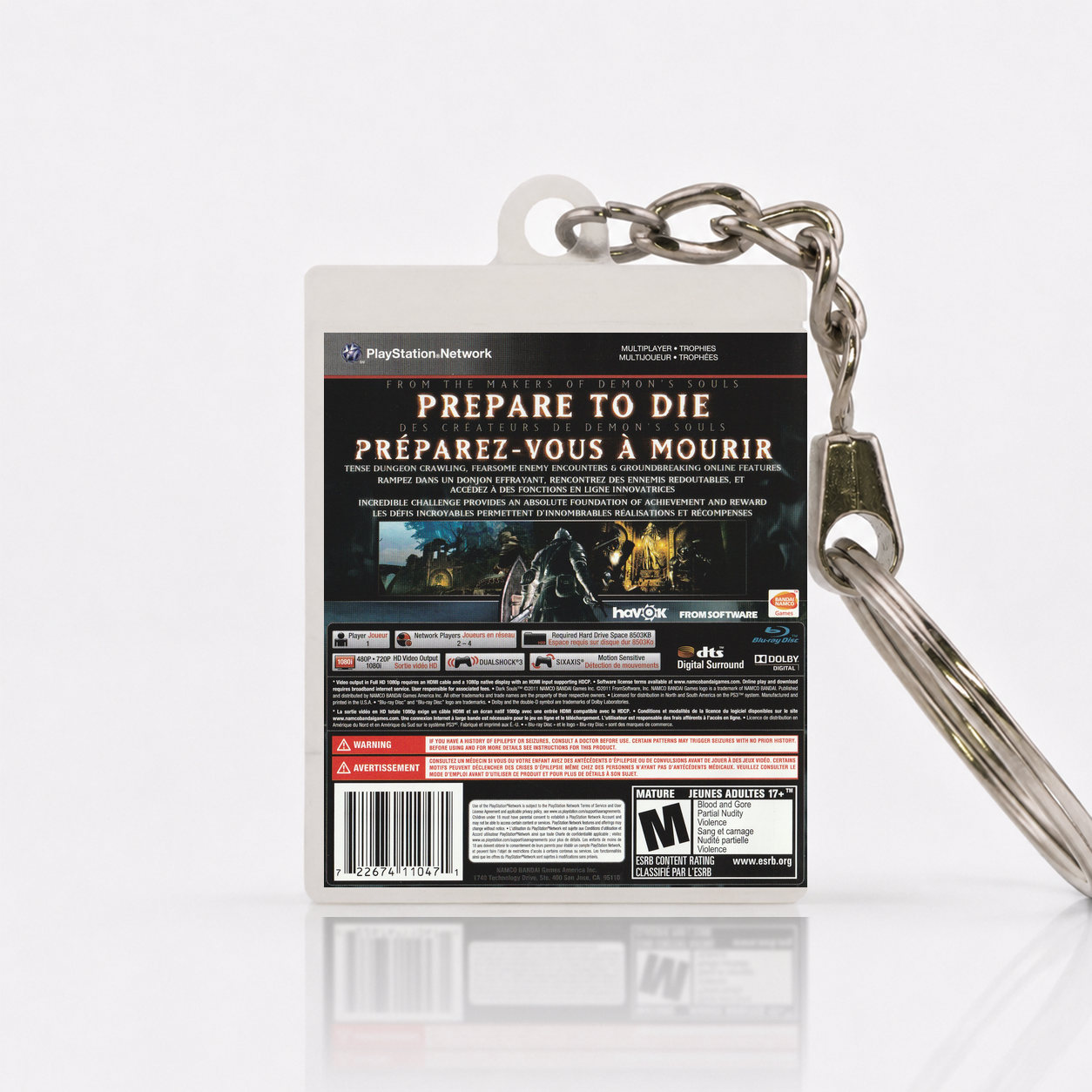 Dark Souls - PS3 Miniatur Spielhülle Schlüsselanhänger