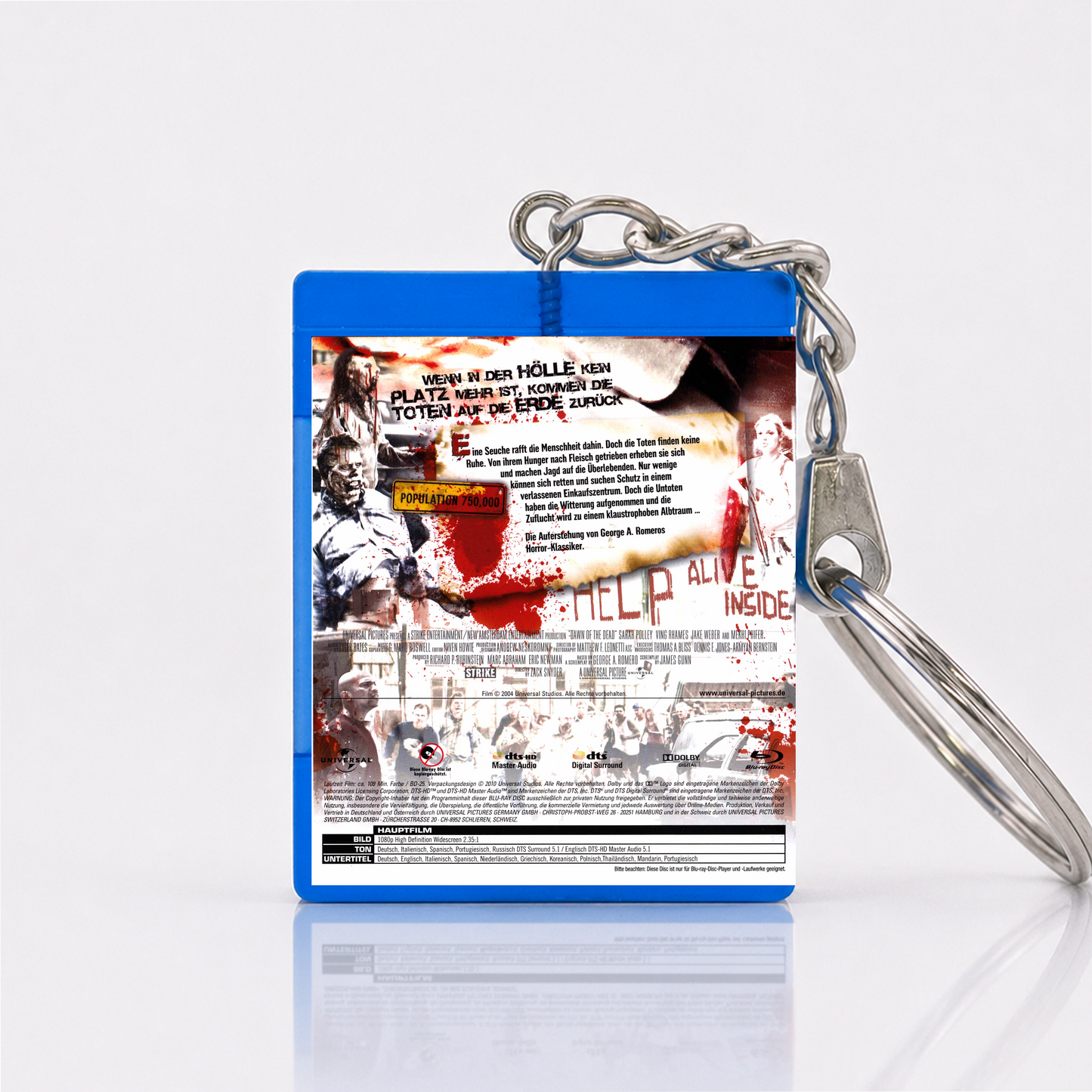Dawn of the Dead - Film Miniature Blu-Ray Case Keychain