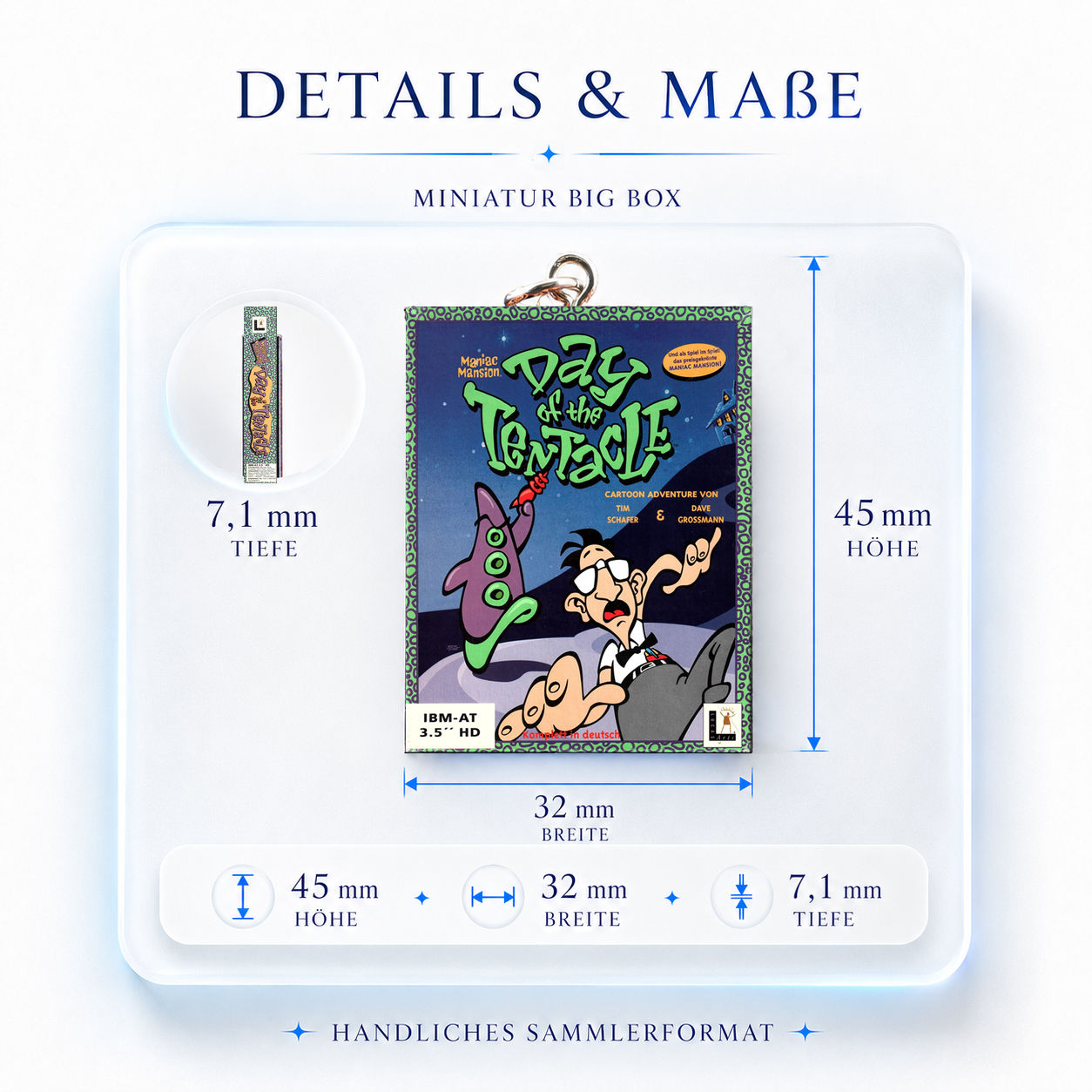 Day of the Tentacle - Miniature Big Box Keychain