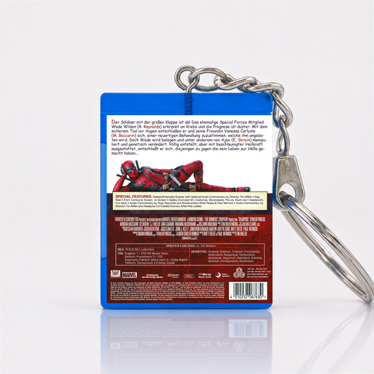 Deadpool - Film Miniatur Blu-Ray Hülle Schlüsselanhänger