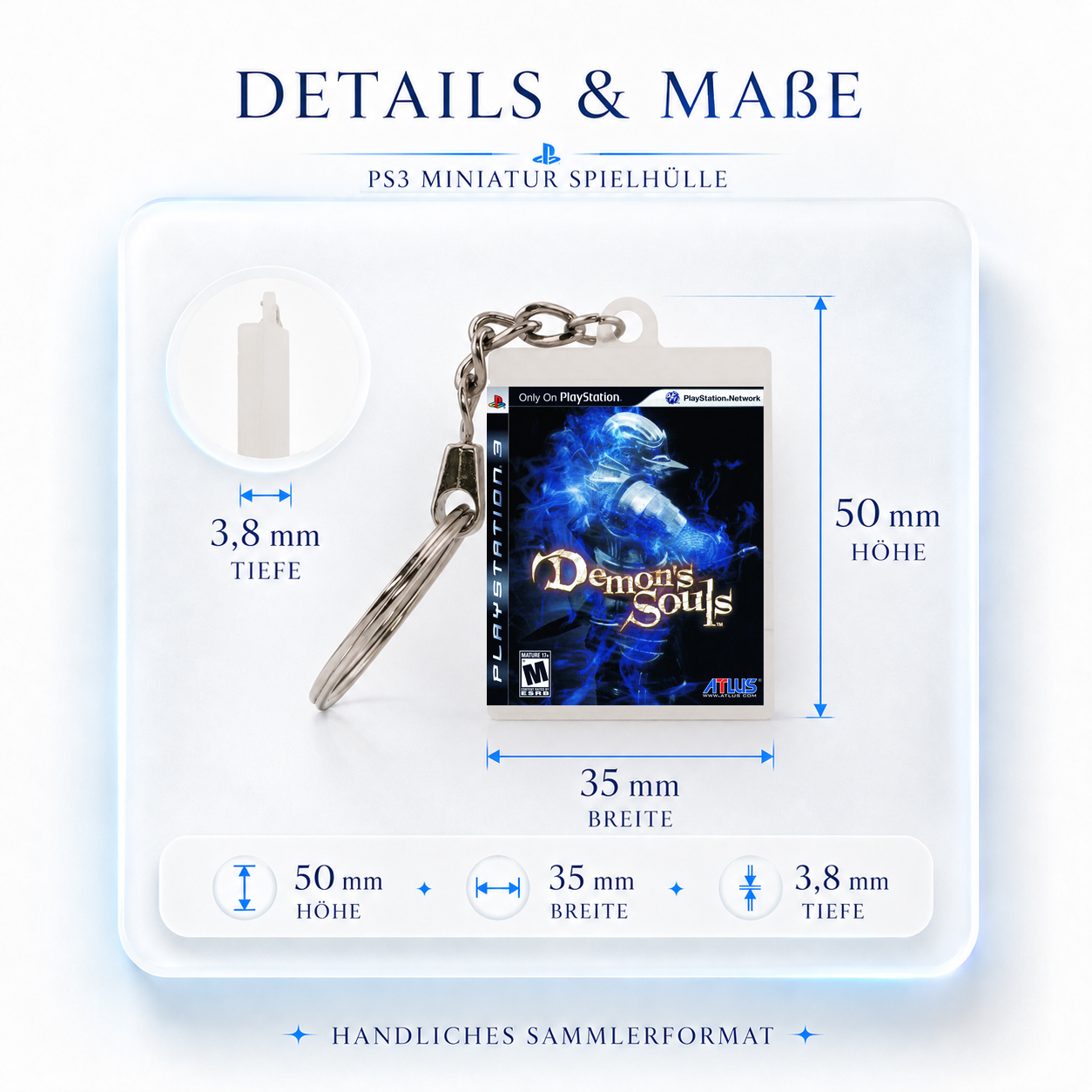 Demon's Souls - PS3 Miniature Game Case Keychain