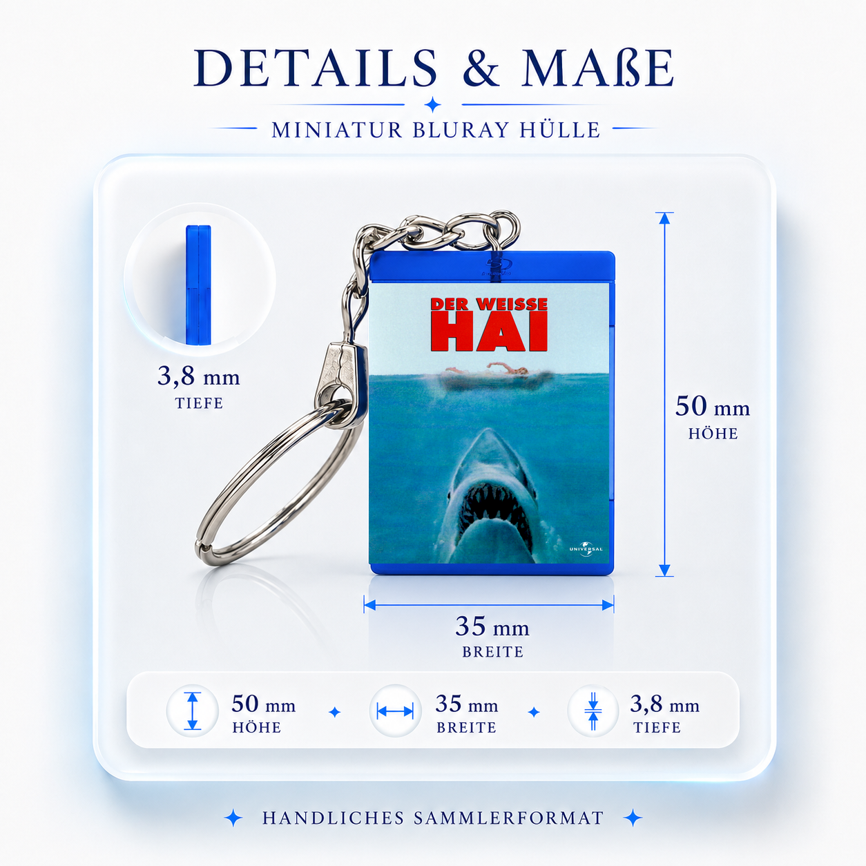 Jaws - Movie Miniature Blu-Ray Case Keychain