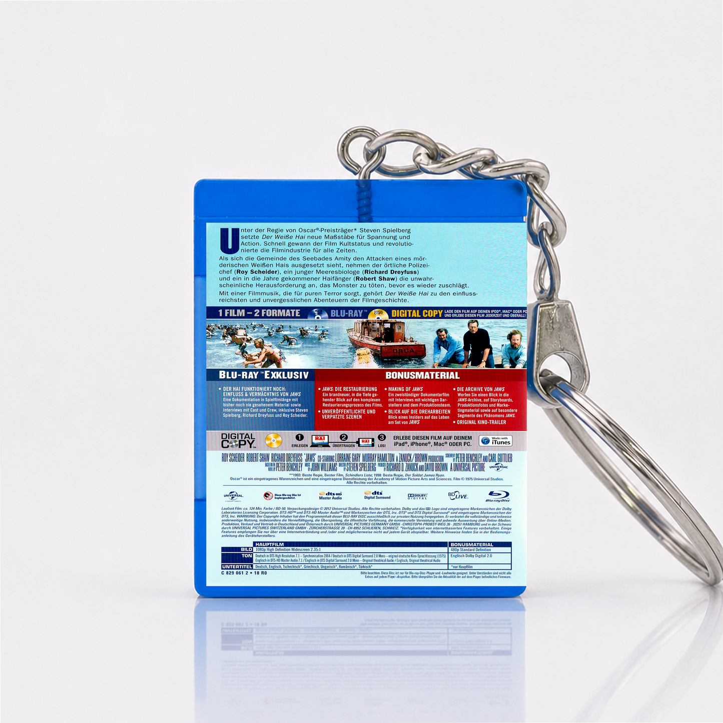 Jaws - Movie Miniature Blu-Ray Case Keychain