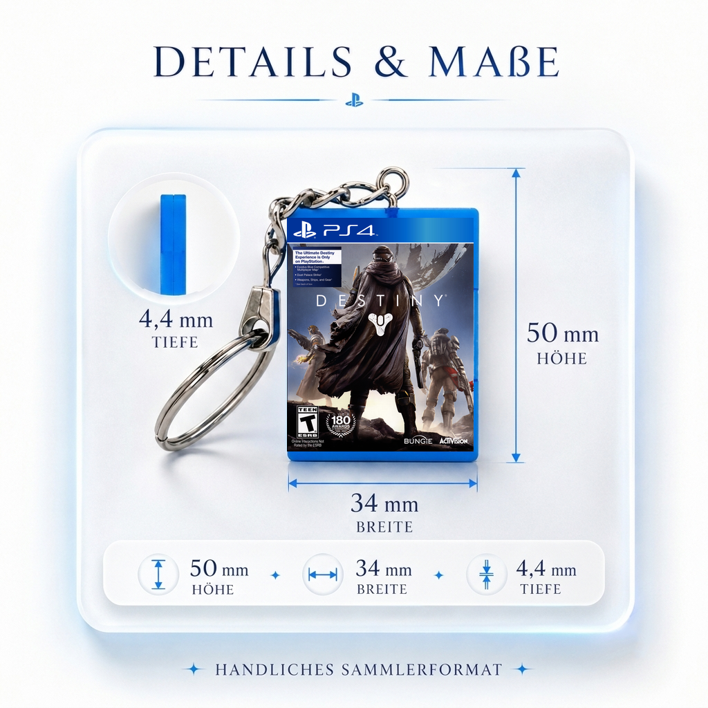 Destiny - PS4 Miniatur Spielhülle Schlüsselanhänger